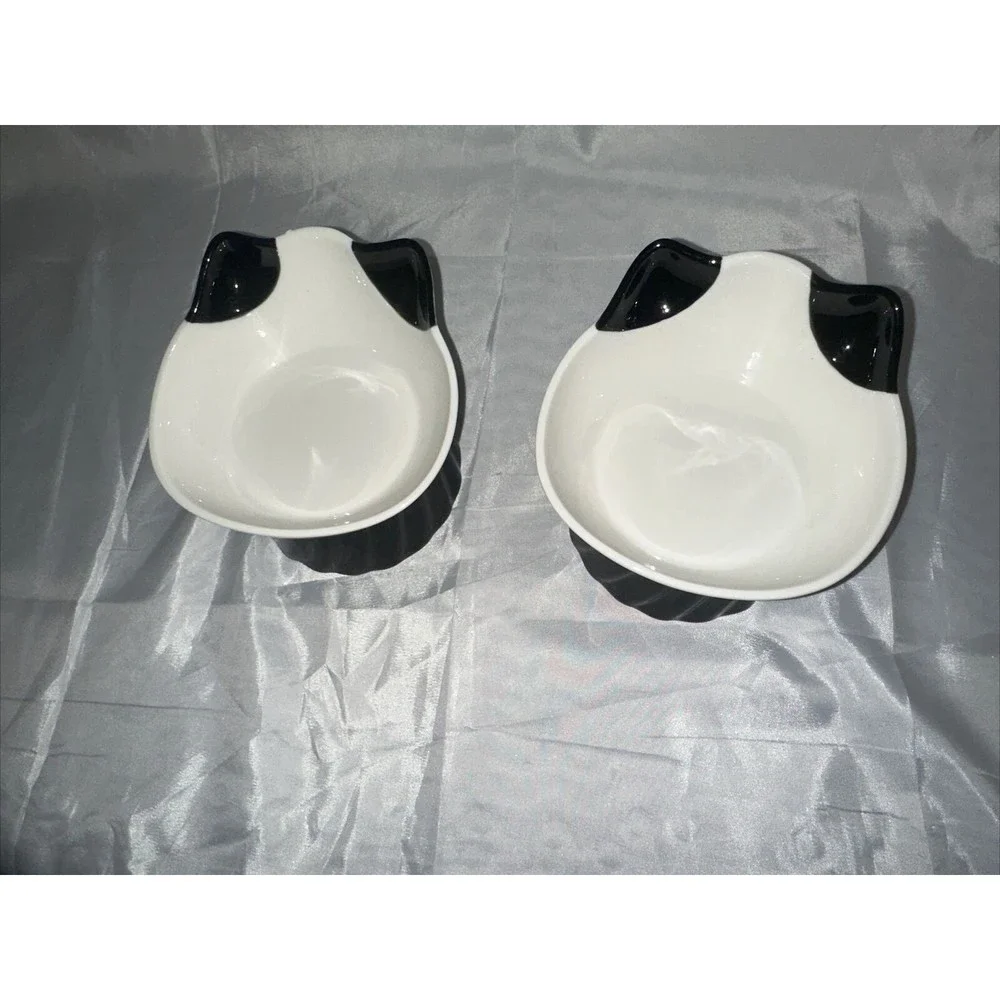 Porcelain Cat Food Bowls Feeding Skid Water Bowls High Snack Bowl Tilted Raised